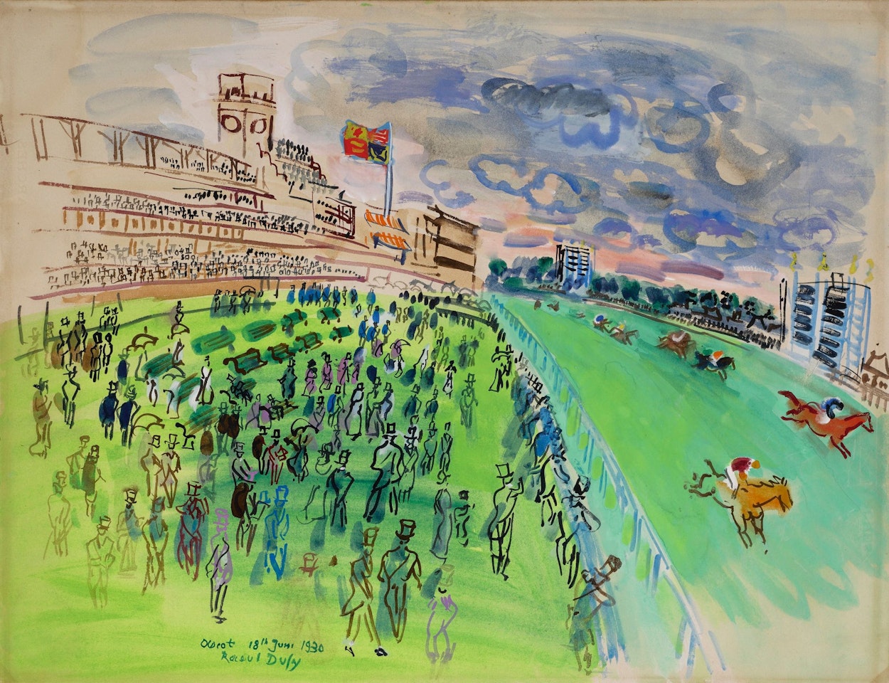 COURSES À ASCOT by Raoul Dufy