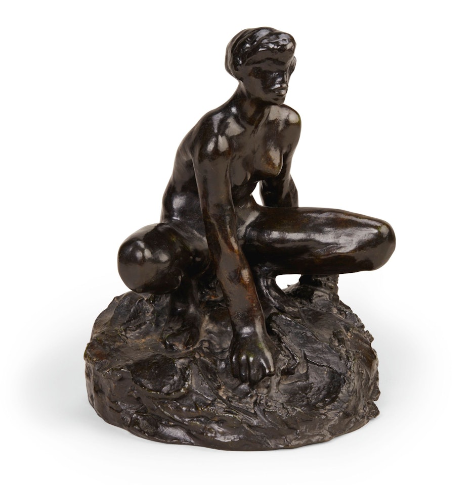 BAIGNEUSE ACCROUPIE, ÉTUDE AVEC BRAS, GRAND MODÉLE, 1885 by Auguste Rodin