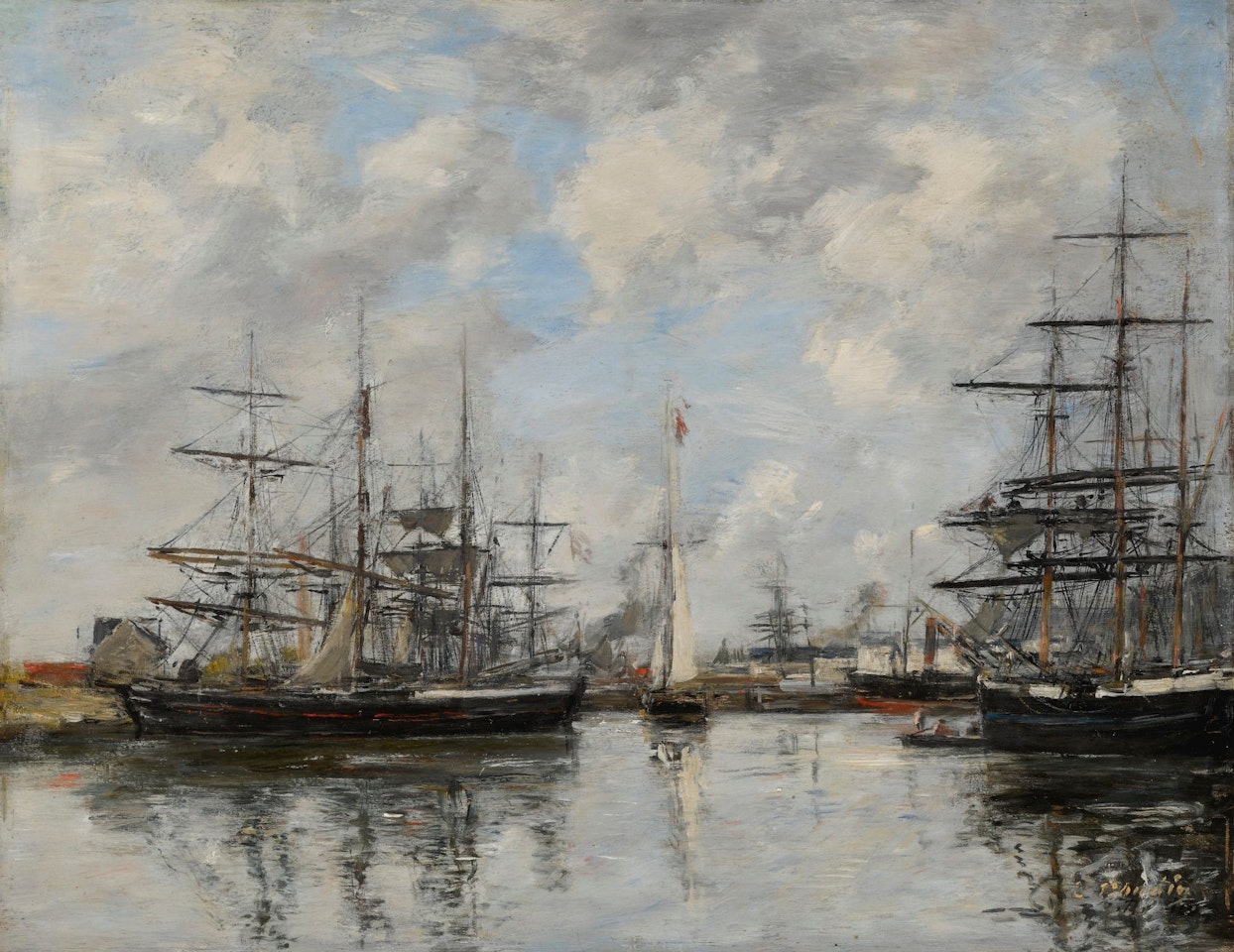 DEAUVILLE, LE BASSIN by Eugène Boudin