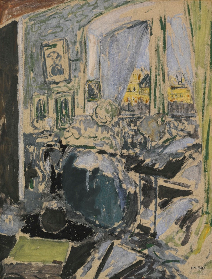 MADAME VUILLARD COUSANT À CÔTÉ DE LA FENÊTRE by Édouard Vuillard