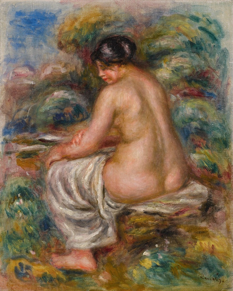 BAIGNEUSE AU LINGE by Pierre-Auguste Renoir