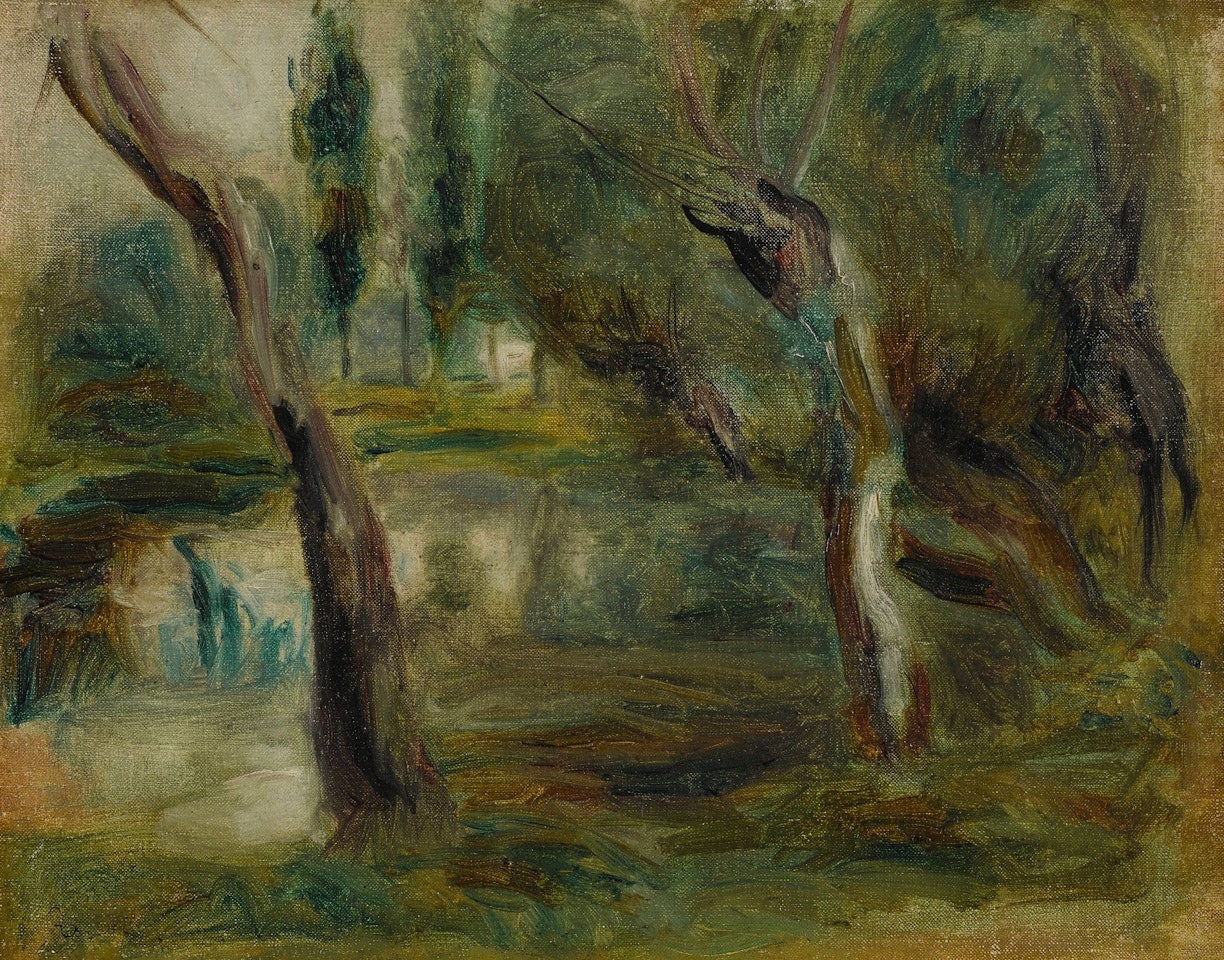 SAULE AU BORD D'UNE MARE by Pierre-Auguste Renoir