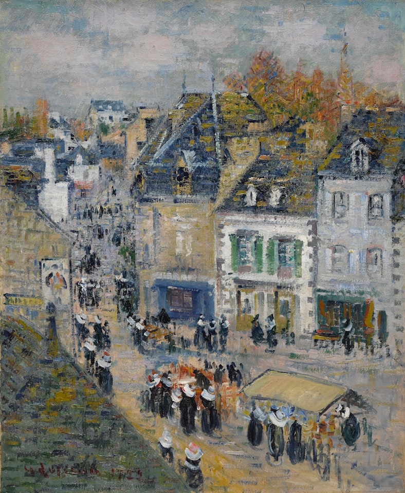 MARCHÉ À PONT-AVEN by Gustave Loiseau