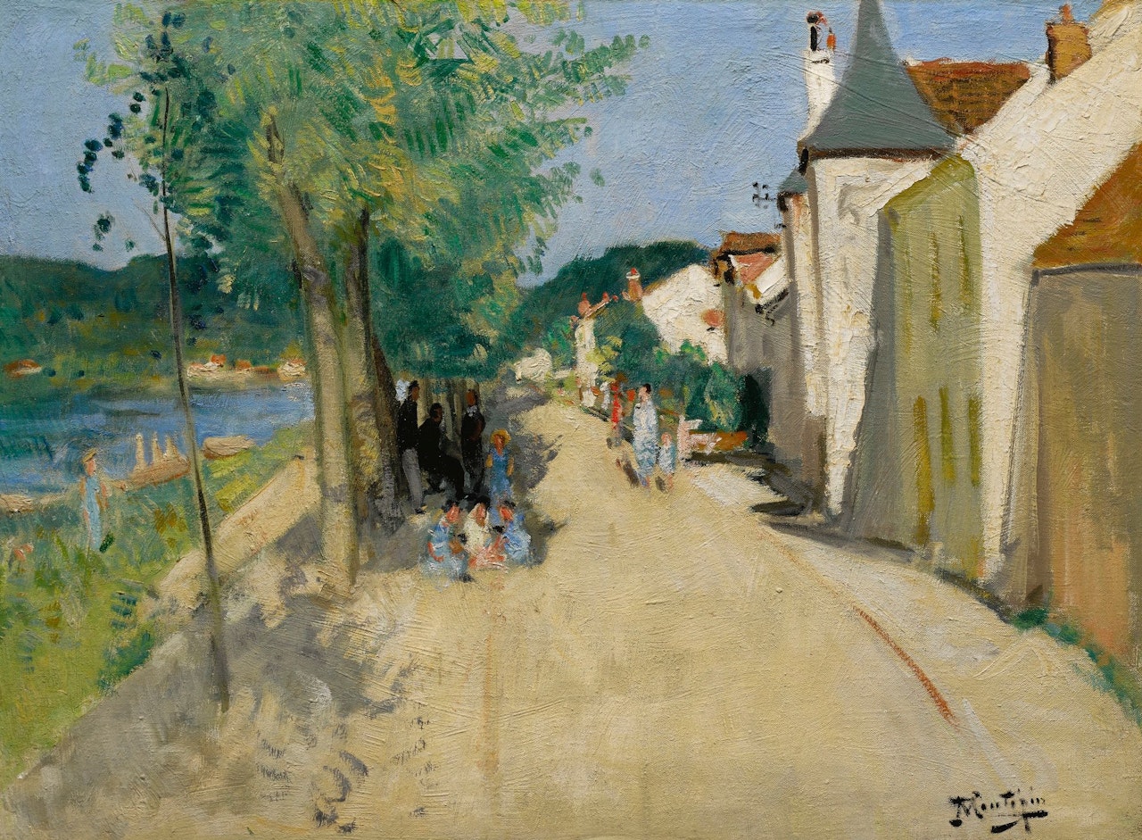 QUAI À SAINT-MAMMES by Pierre Eugène Montezin
