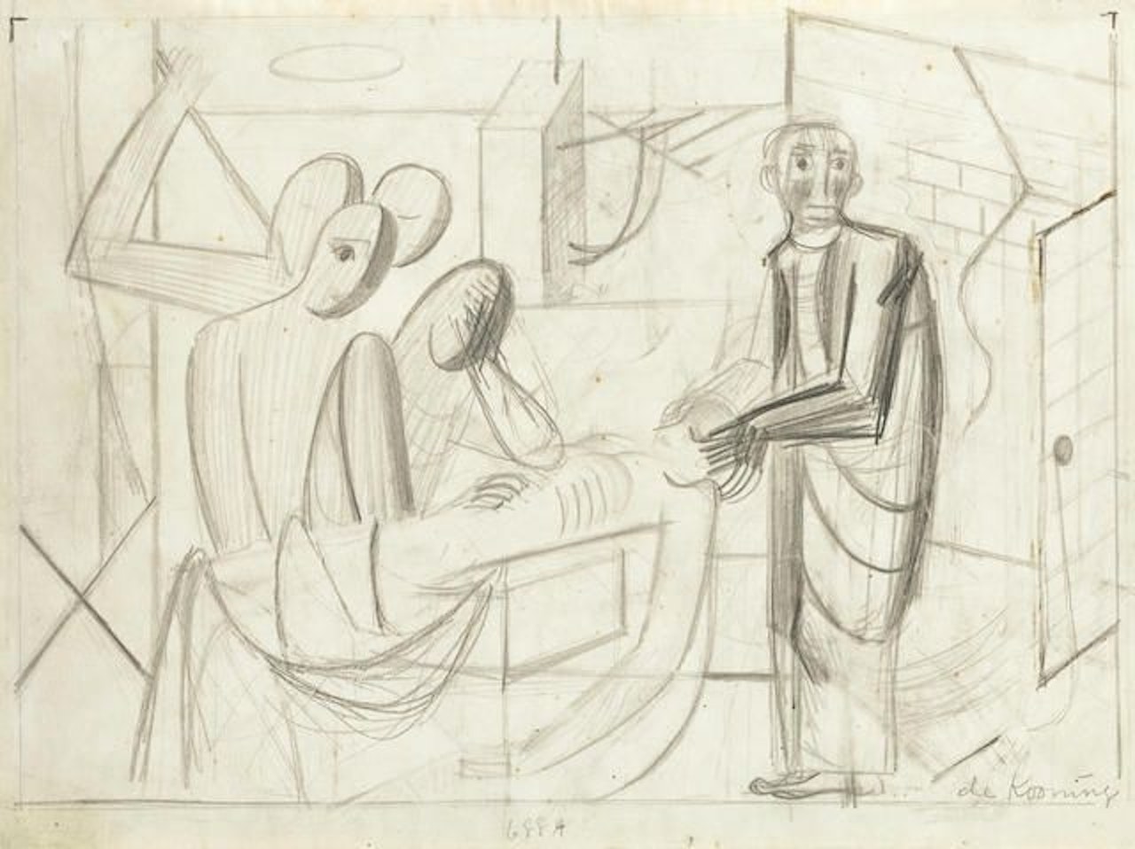 The Inquest (The Dead Man) by Willem de Kooning