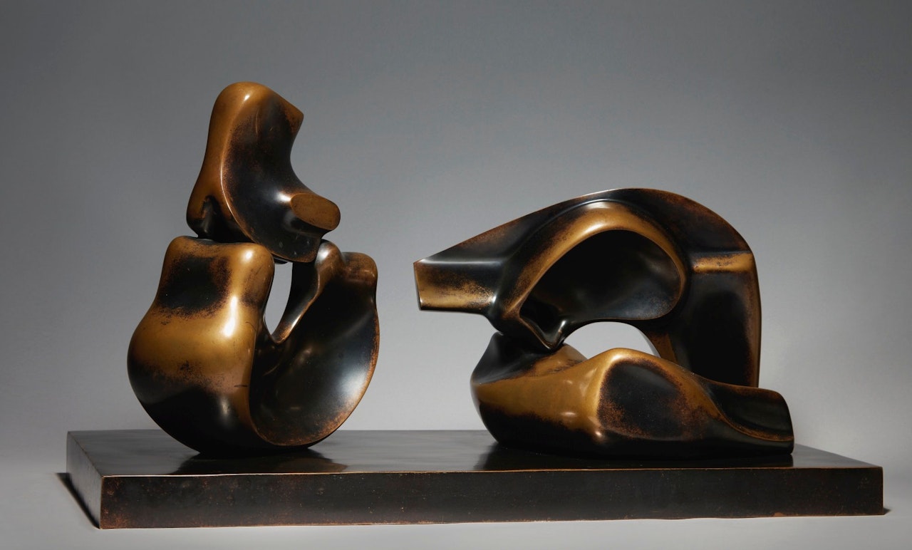 FOUR PIECE RECLINING FIGURE by Henry Moore