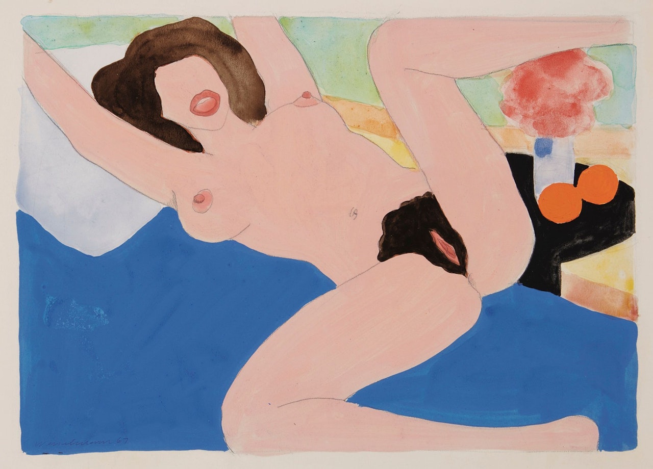 SPREAD LEG NUDE (VARIATION TO GREAT AMERICAN NUDE #87) by Tom Wesselmann