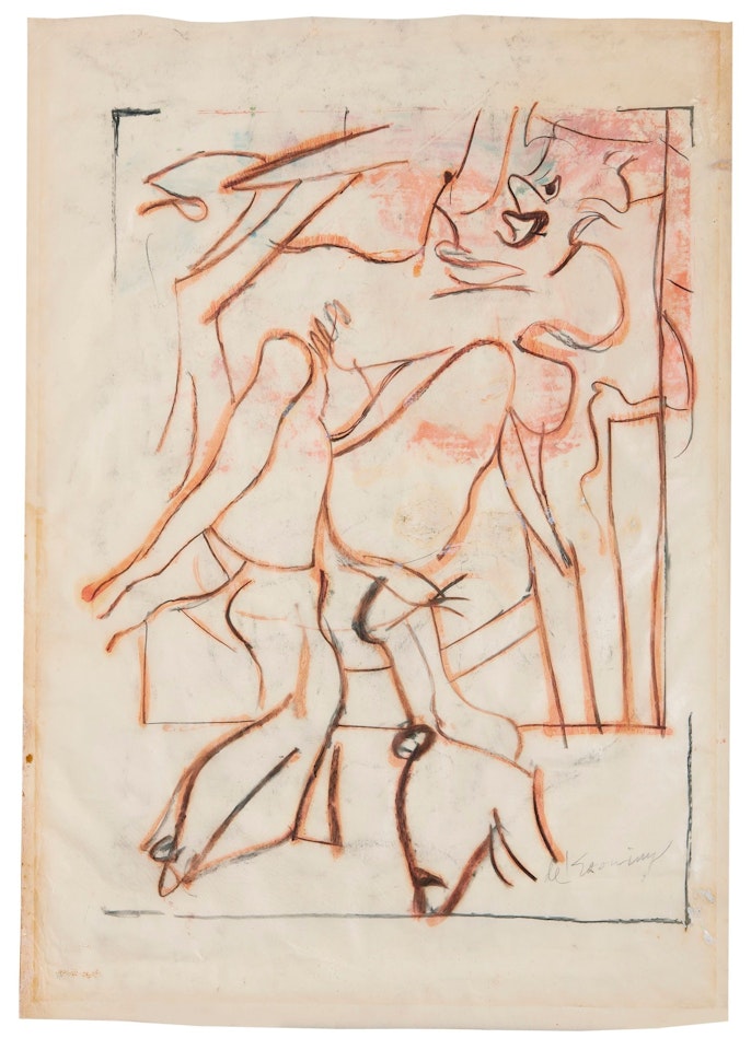 UNTITLED (WOMAN WITH HIGH HEELS) by Willem de Kooning