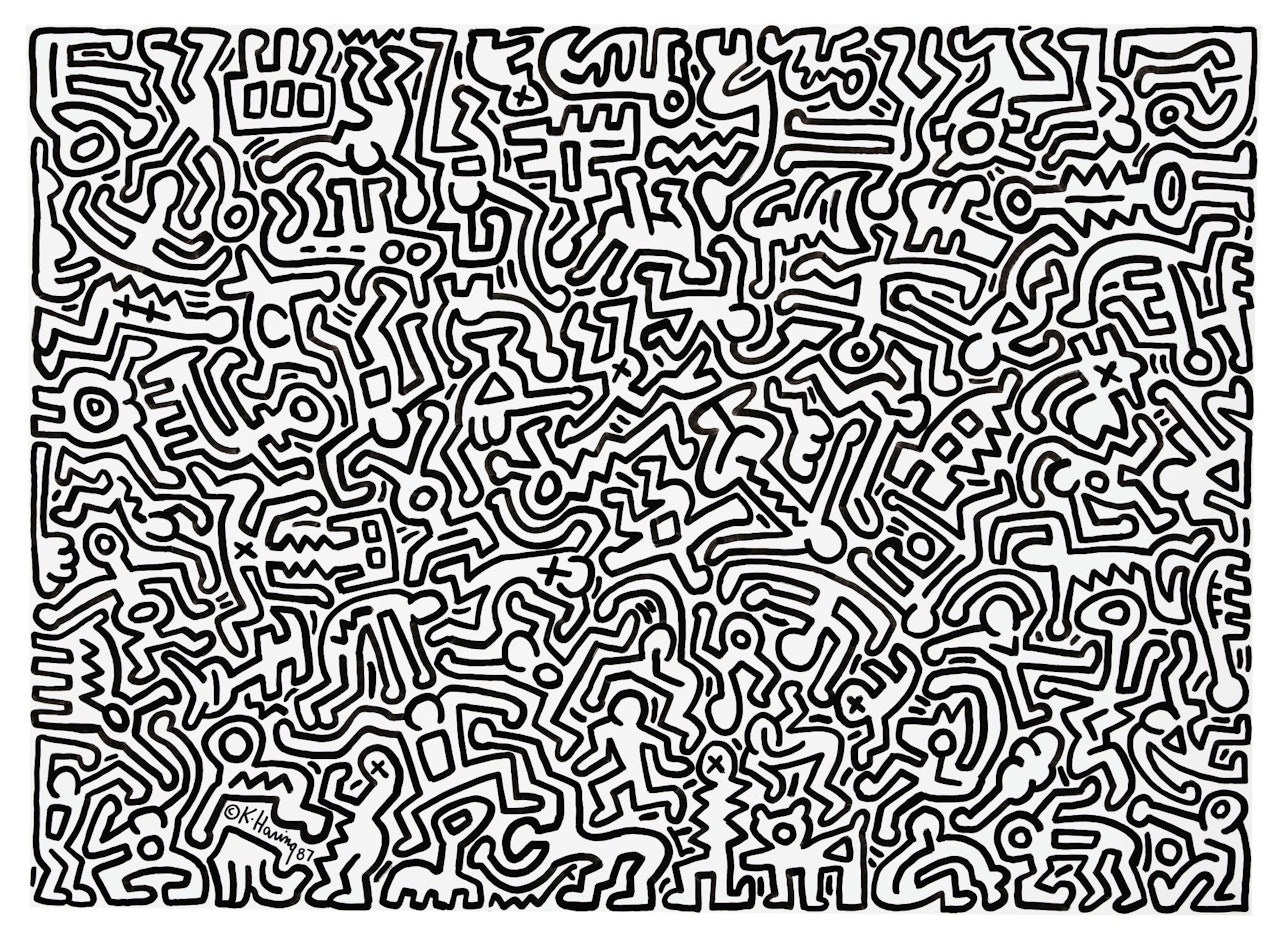 DETAIL DRAWING by Keith Haring