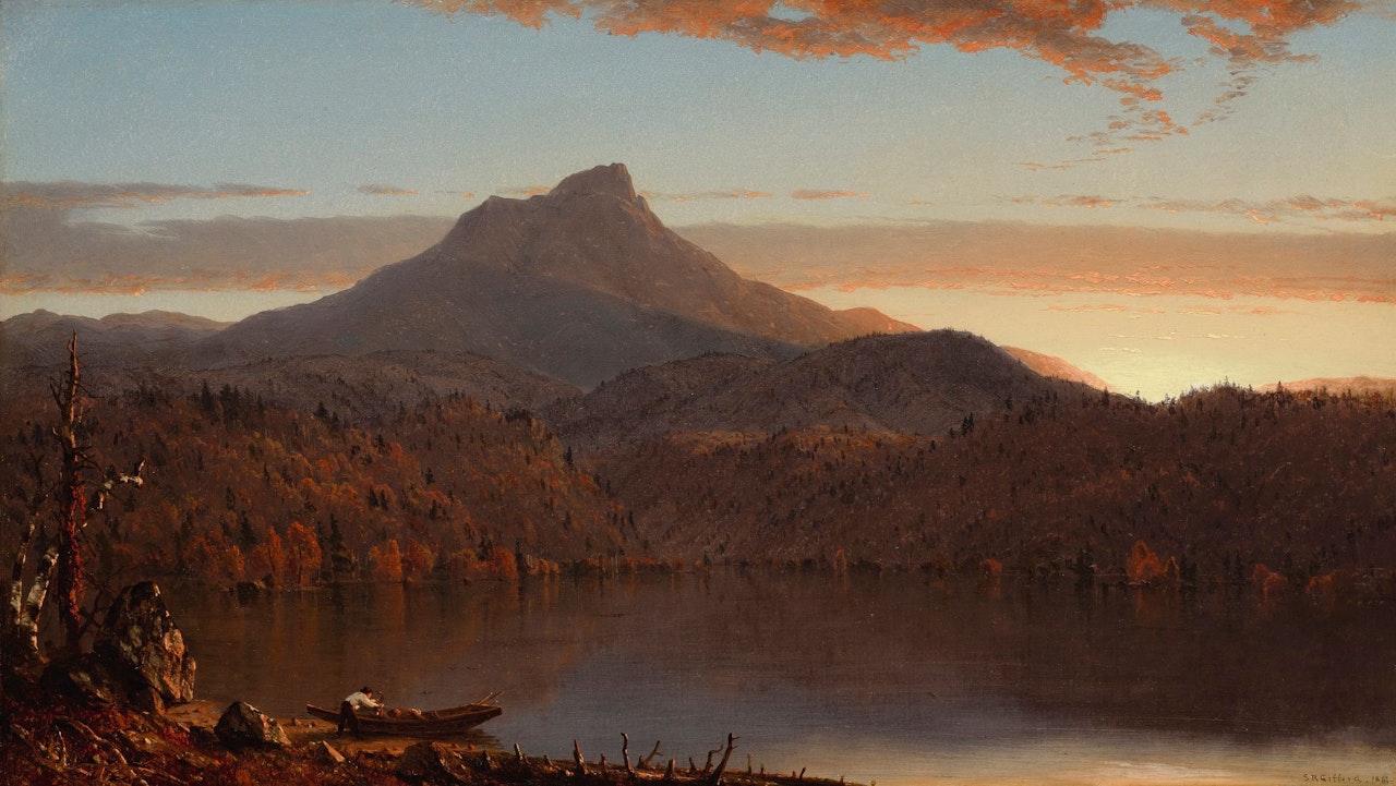 A LAKE TWILIGHT by Sanford Robinson Gifford