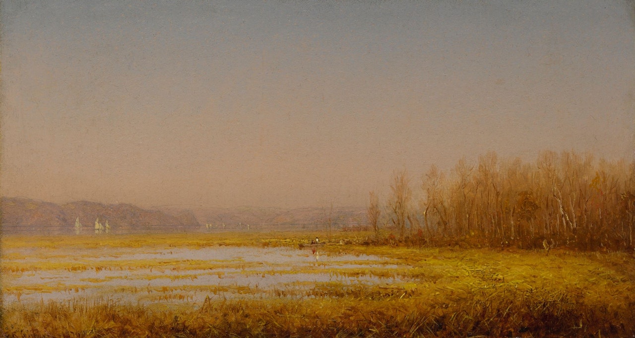 MARSHES ON THE HUDSON by Sanford Robinson Gifford