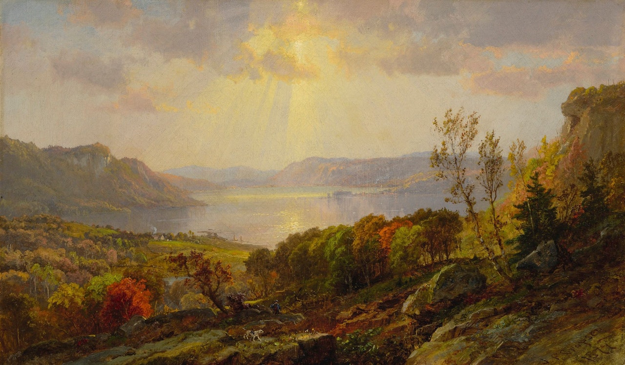 ON THE HUDSON NEAR WEST POINT by Jasper Francis Cropsey