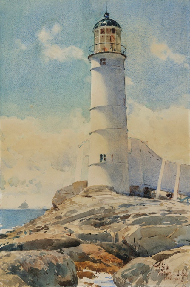 WHITE ISLAND LIGHT, ISLES OF SHOALS by Childe Hassam