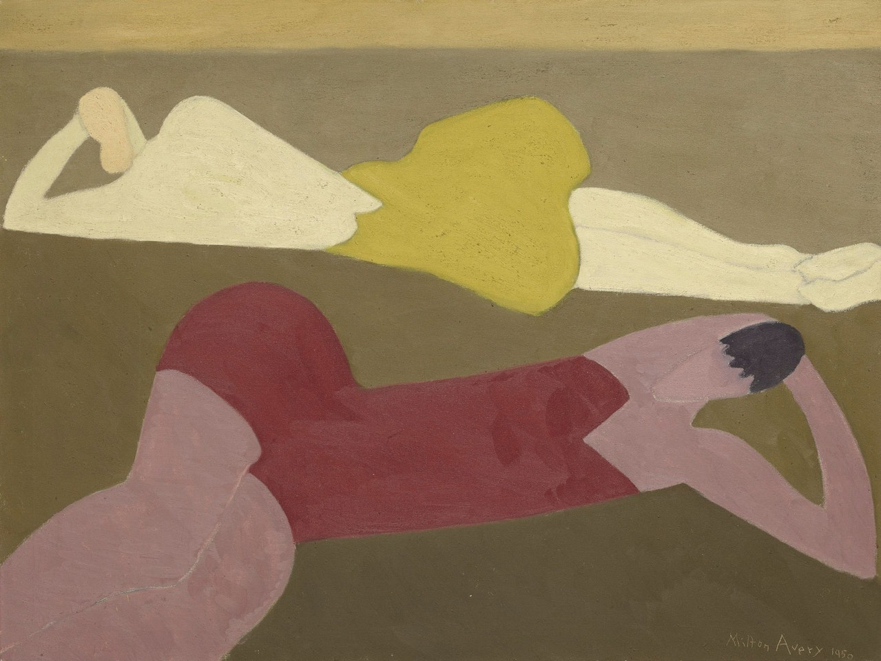TWO FIGURES ON BEACH by Milton Avery