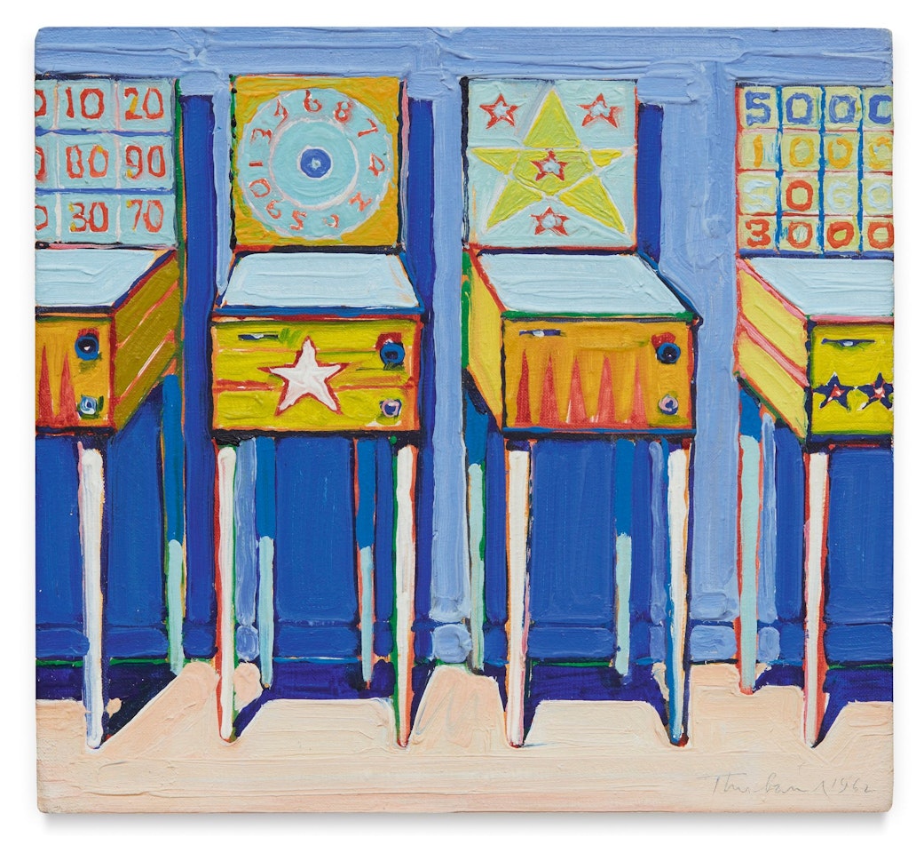 Four Pinball Machines (Study) by Wayne Thiebaud