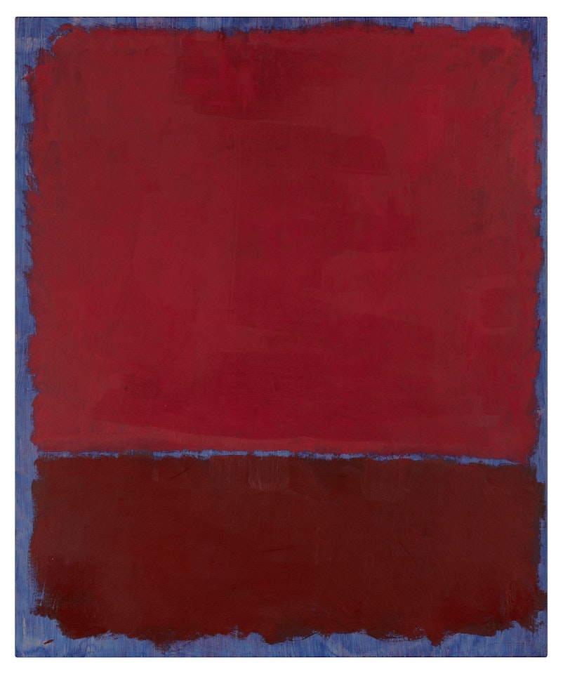 UNTITLED (RED AND BURGUNDY OVER BLUE) by Mark Rothko