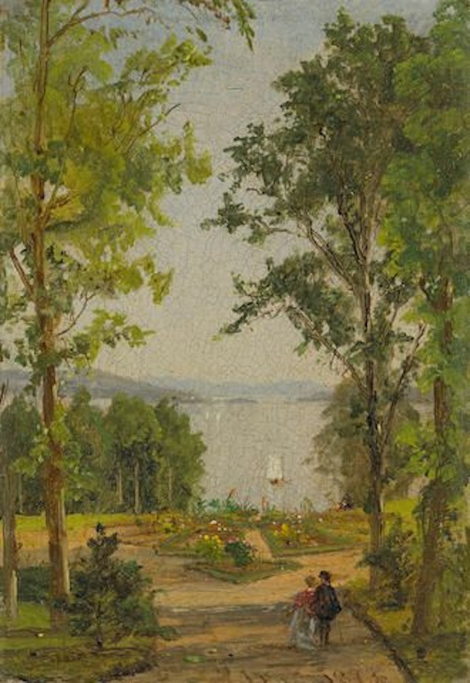 Hudson River Landscape with Figures by Jasper Francis Cropsey