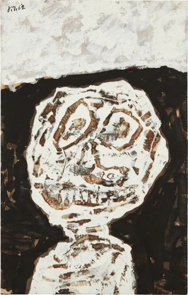 Buste (avec graffiti au couteau) by Jean Dubuffet