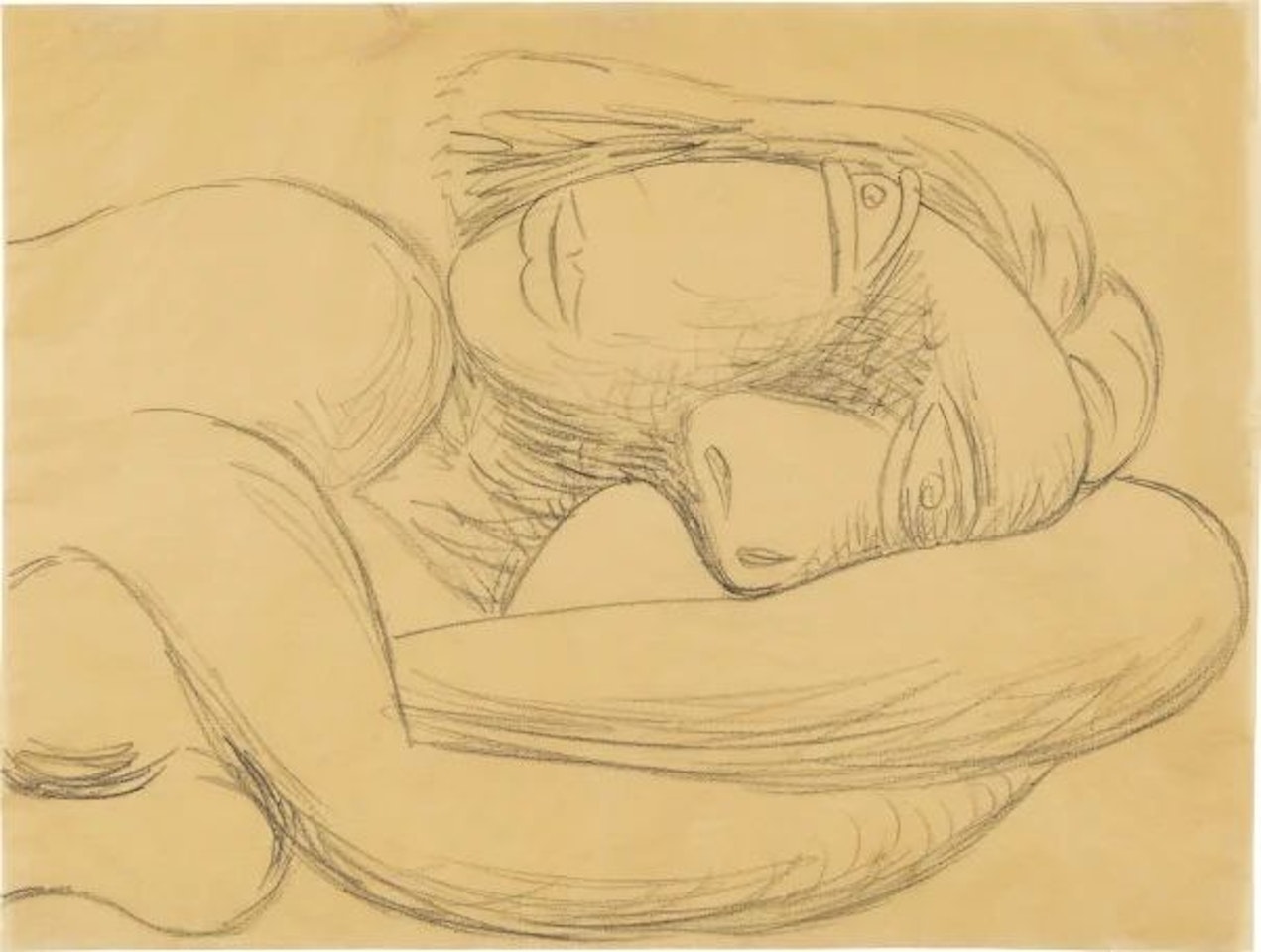 Femme en buste/ Buste de femme couchée by Pablo Picasso