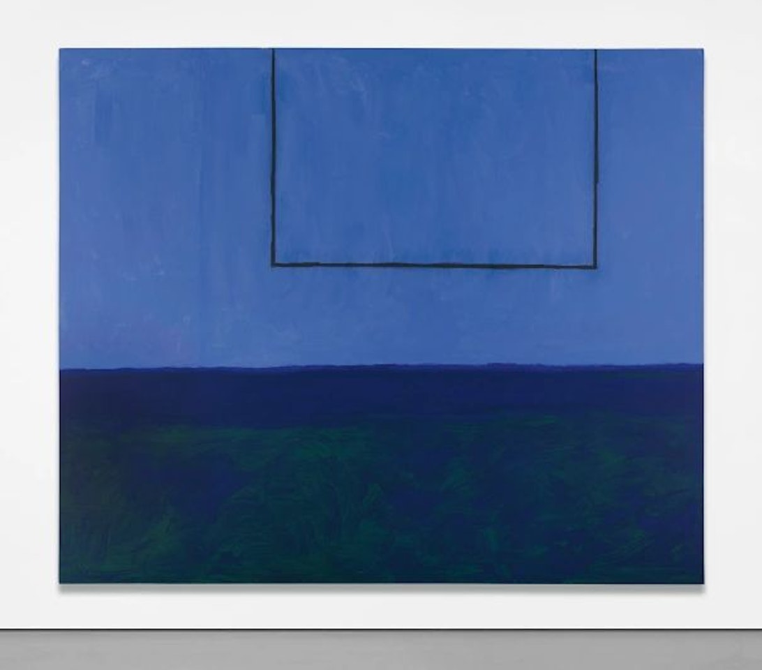 Open No. 119: In Blue with Charcoal Line by Robert Motherwell