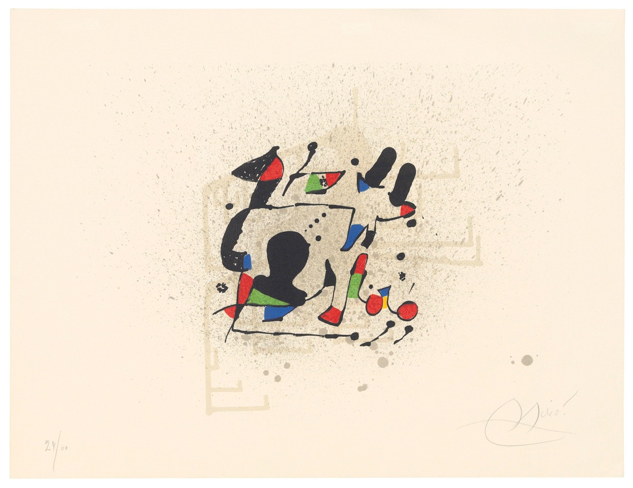 Invitation card to the preview for the exhibition 'Joan Miró. Pintura', Sa Llotja, Palma de Mallorca by Joan Miró