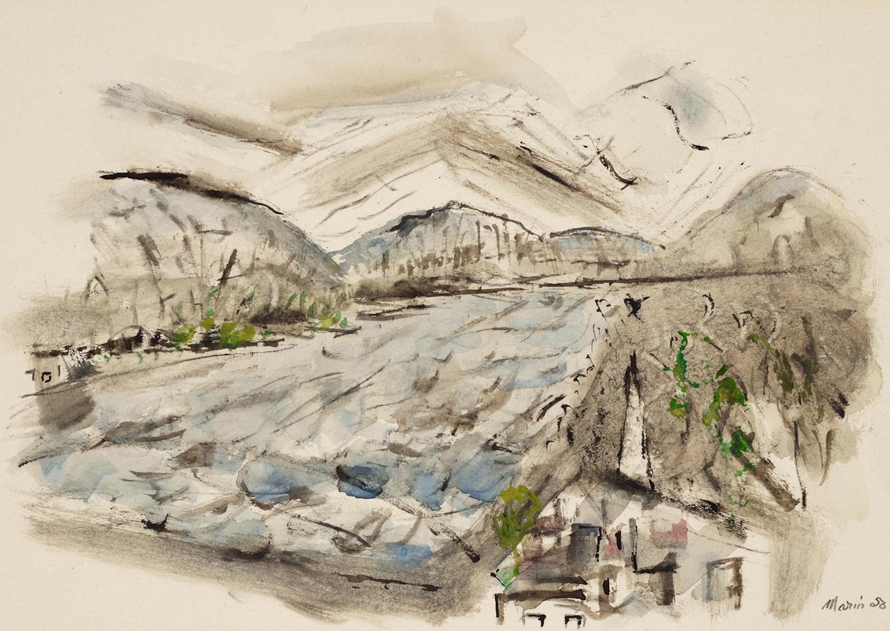 Delaware River Near Lambertville, New Jersey, No. 3 by John Marin