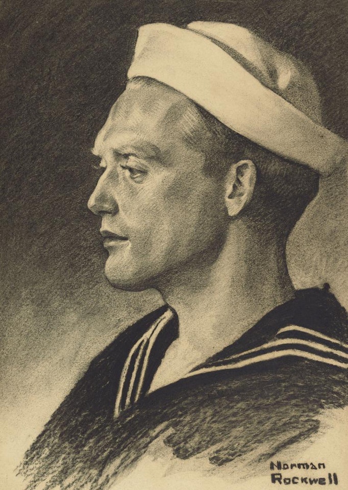 Profile of a World War I Sailor by Norman Rockwell