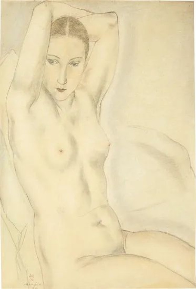 Nu aux bras levés by Leonard Tsuguharu Foujita