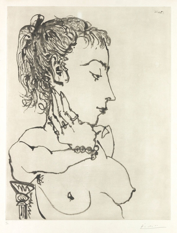 Buste De Femme A La Queue De Cheval: Jacqueline by Pablo Picasso