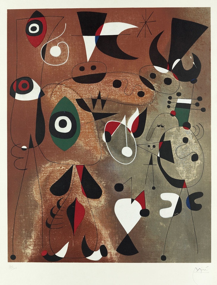 Femmes, Oiseaux Et Étoile by Joan Miró