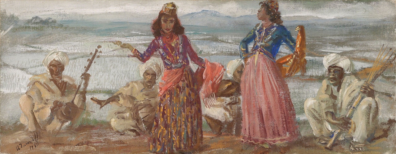 Danseurs cachemiris by Alexander Evgenievich Yakovlev