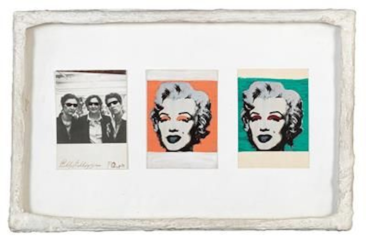 Untitled 1 photo 2 Marilyn-Warhol cards by Franz West