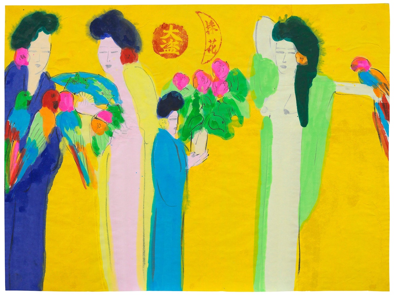 Four Beauties by Walasse Ting