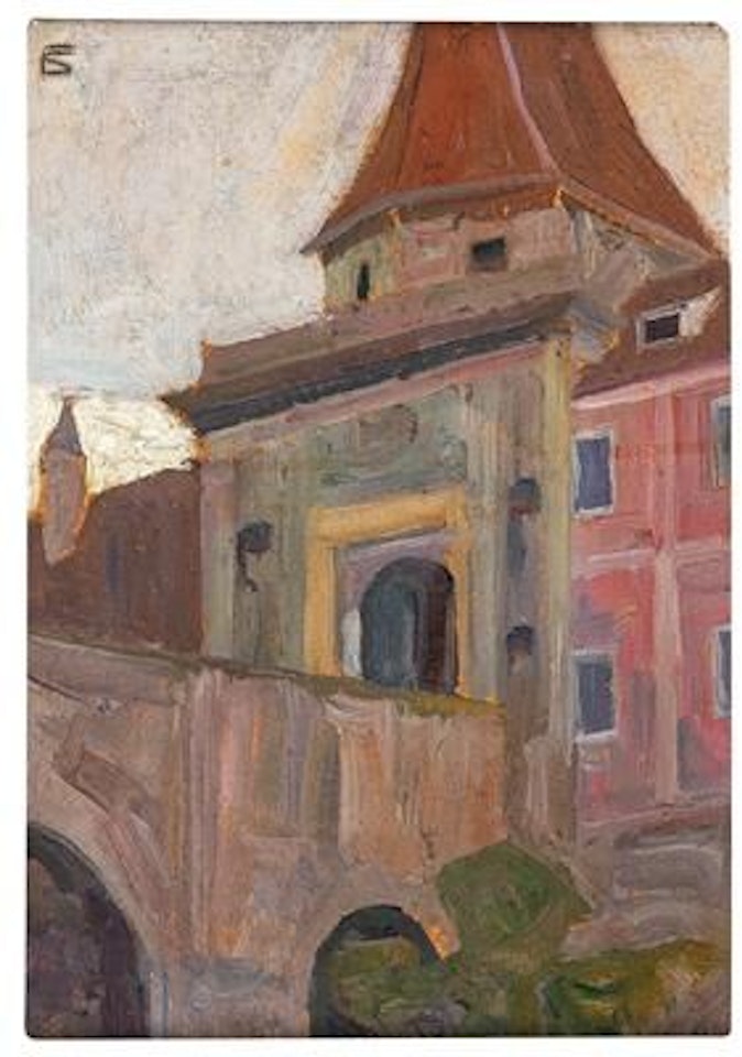 Budweis gate, Krumlov by Egon Schiele