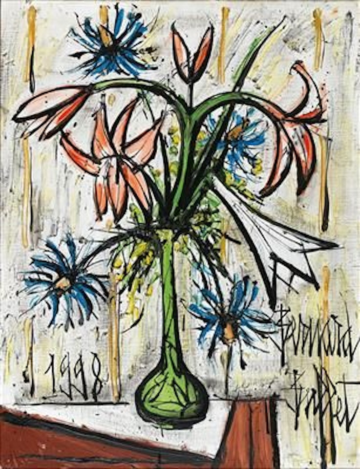 Bouquet dans un vase de Gallé by Bernard Buffet
