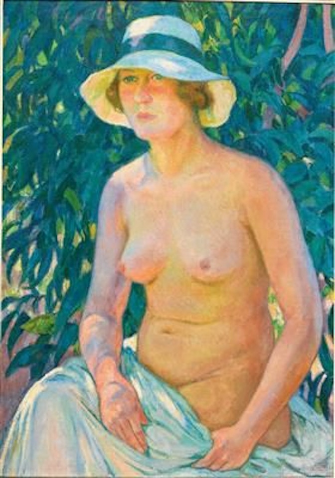 Nude with Panama by Theo van Rysselberghe
