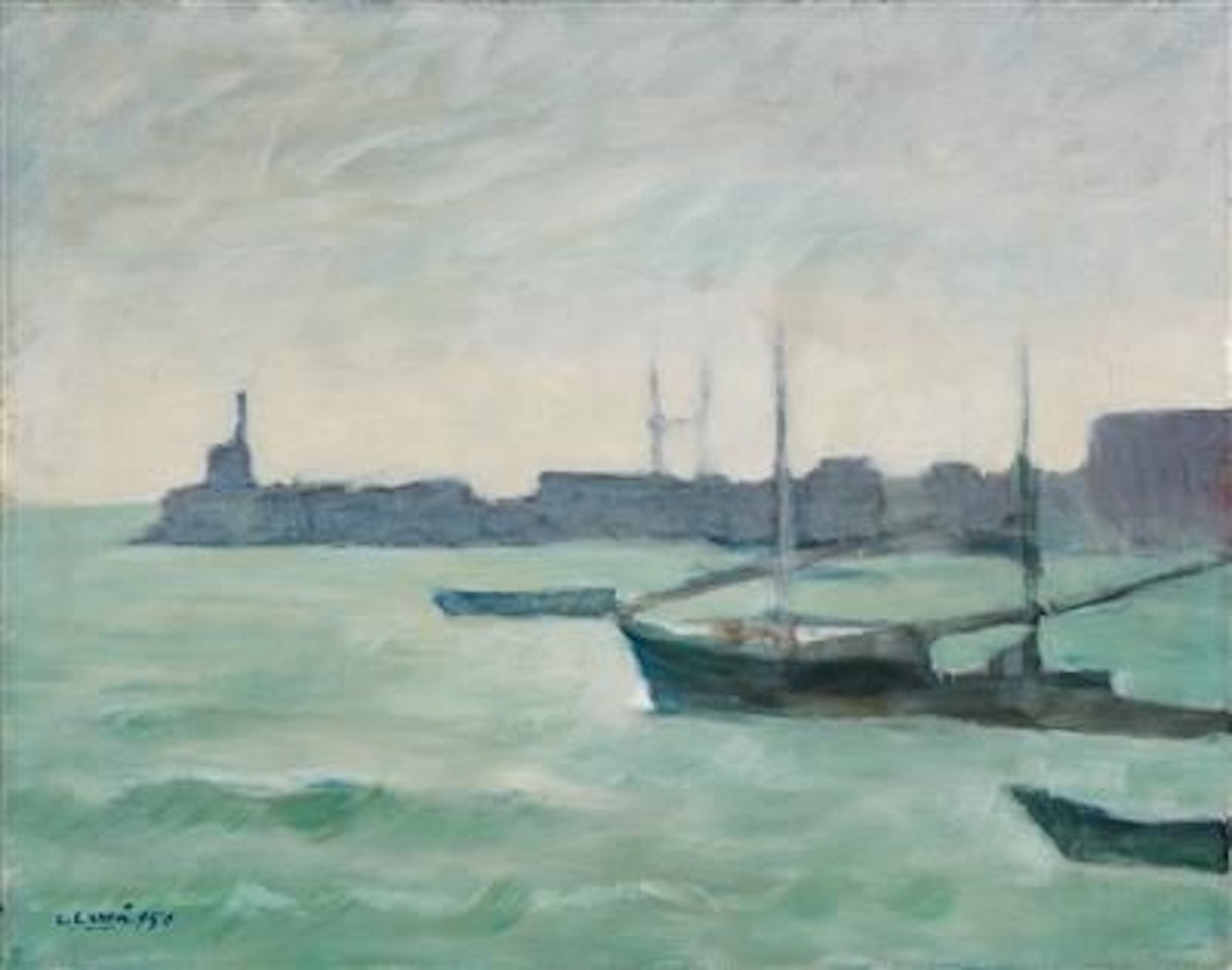Chiatte in laguna by Carlo Carra