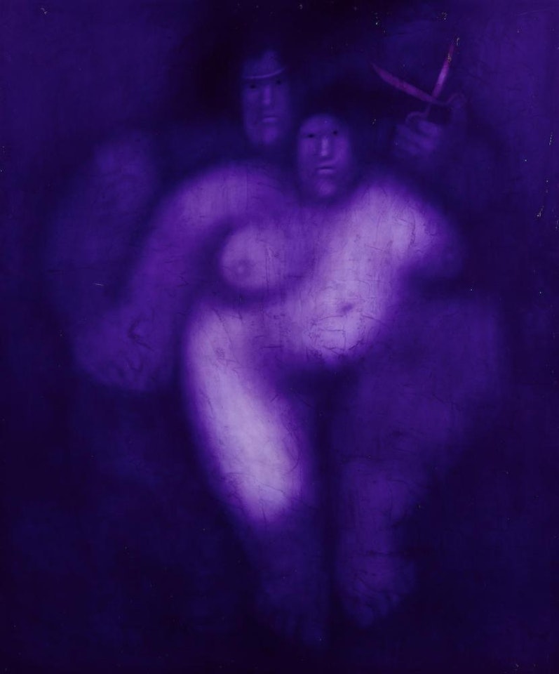 'Couple with scissors' by Oleg Tselkov