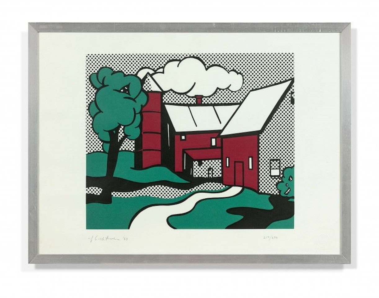 Red barn by Roy Lichtenstein