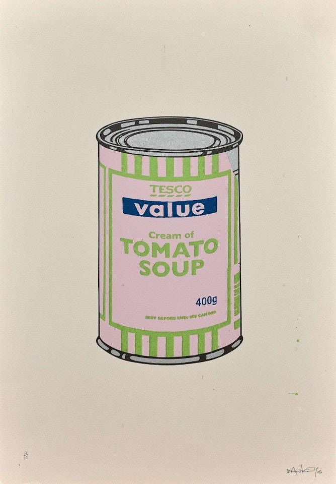 Soup can by Banksy