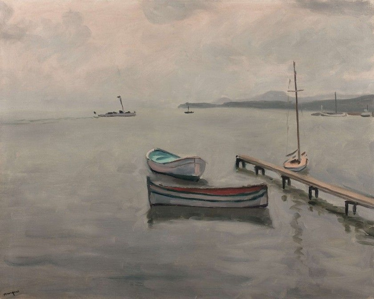 Porquerolles, the boats by Albert Marquet
