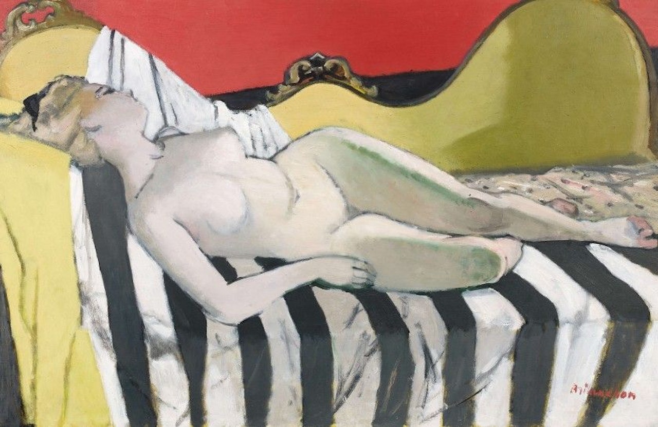 Reclining nude by Maurice Brianchon