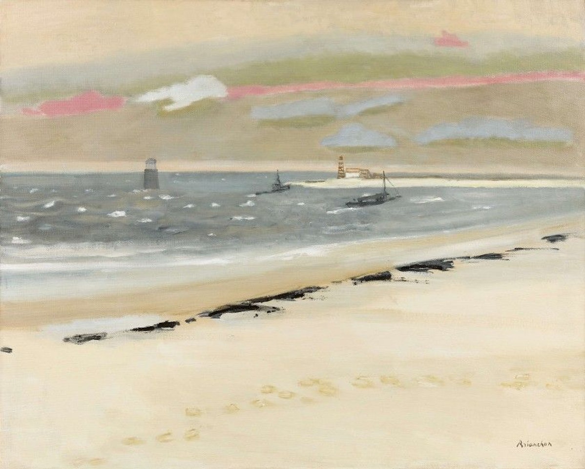 In the evening on the beach by Maurice Brianchon