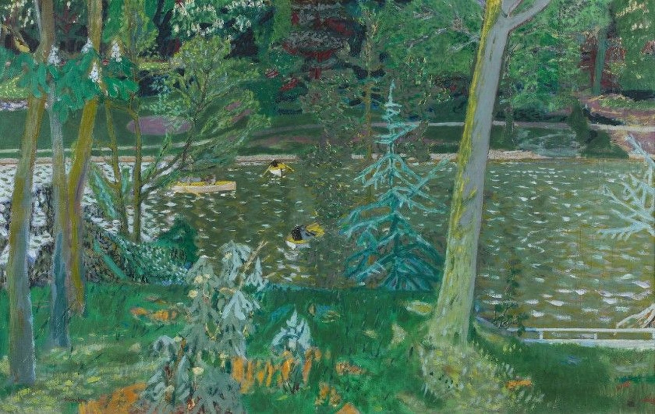 The Bois de Boulogne lake by Maurice Brianchon