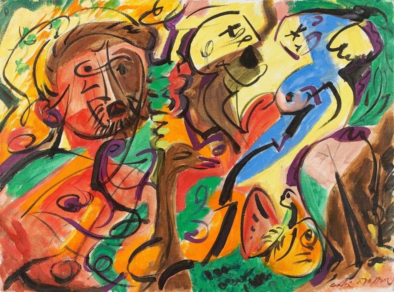 The pilgrim and the lovers by André Masson