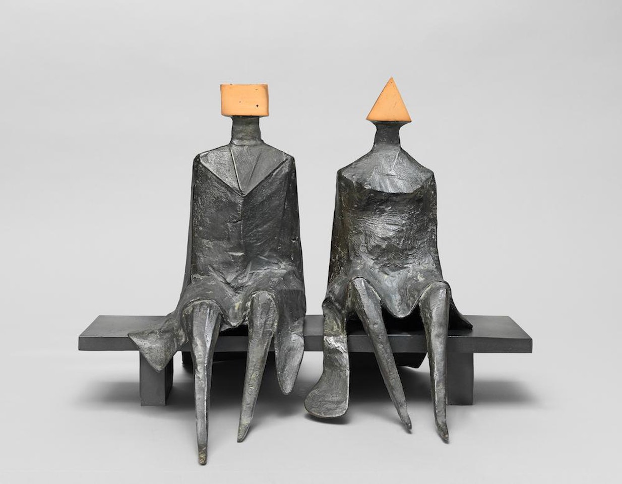 Maquette II Sitting Couple on Bench by Lynn Chadwick