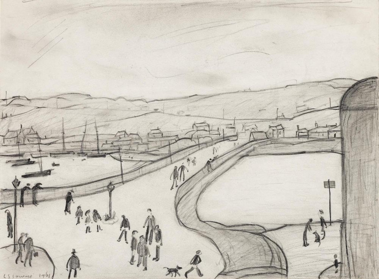 River scene, Londonderry by Laurence Stephen Lowry