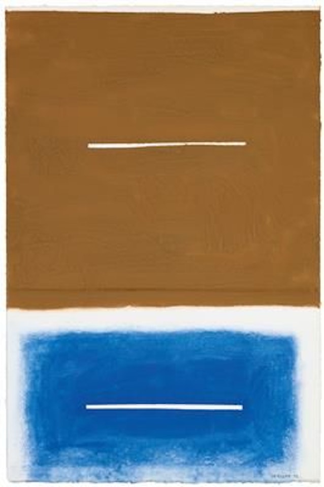 Lines, brown and blue by William Scott