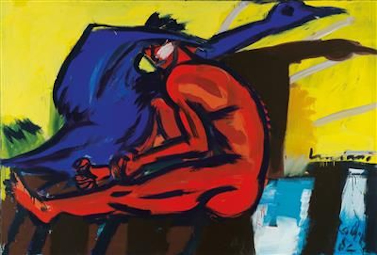 Luciano - Schwan by Rainer Fetting
