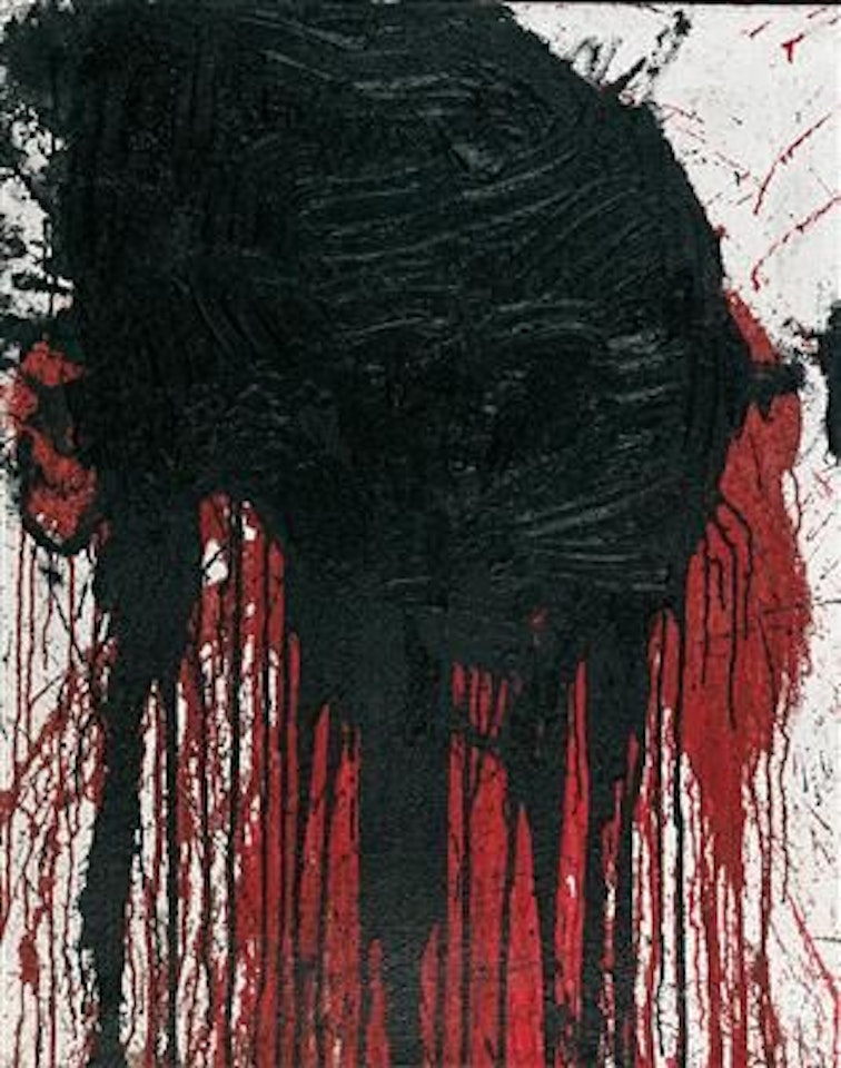 Splatter painting with impasto painting by Hermann Nitsch